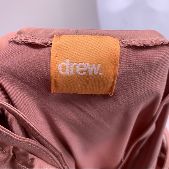 DREW Anthropologie Mauve Satin Midi Dress Sz S - Picture 5 of 8